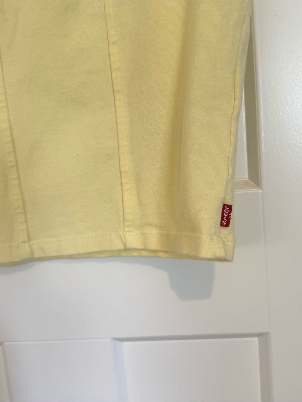 Levi's Mars Corset Pale Yellow Scoop Crop Top - Picture 2 of 6